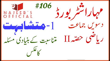 106 Mutnasibat k Buniyadi Masle ka Aks 10th Std Maths Part 2 Geometry Maharashtra Board Urdu Medium