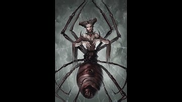 Seductive spider woman, one of the yōkai from Japanese folklore. ||JOROGUMO