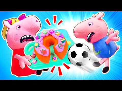 Peppa Pig jouet prépare une tarte à la citrouille. Miam! 🥧👩‍🍳🍴 Jeux avec play-doh pour les petits