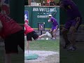 Fourth Pitch is Illegal😭 #dingersornothing #wiffleball #baseball #shorts
