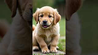 Adorable Puppy with Energetic Tail Wagging and Curious Head Tilts