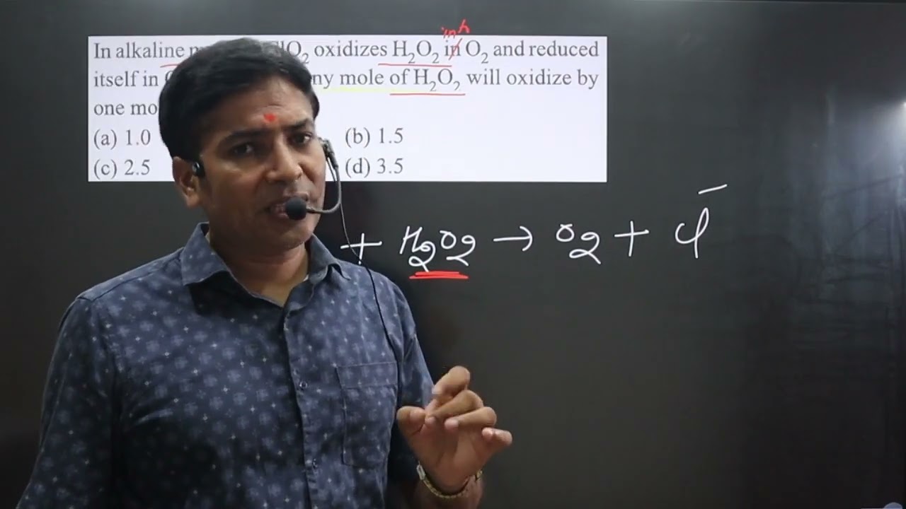 In alkaline medium ClO2 oxidizes H2O2 into O2 and reduced | Equivalence ...