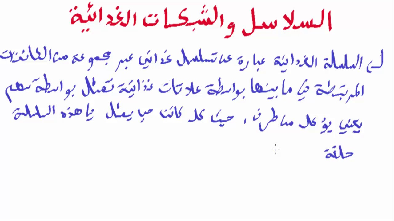 التحضير لمباراة التعاقد 2019 مادة علوم الحياة والارض الجزء 14 السلاسل والشبكات الغذائية