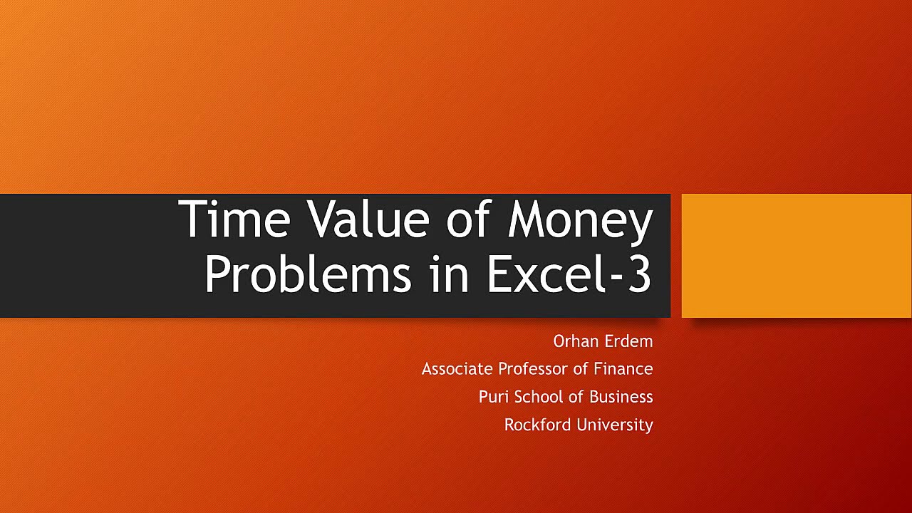 Time Value Of Money In Excel 3 PMT Function YouTube