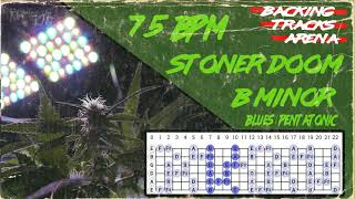 Stoner Doom Metal Backing Track | B minor 75 BPM