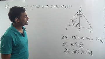 In Fig. 7.8, AD is the bisector of ∠BAC. Prove that AB is greater than BD