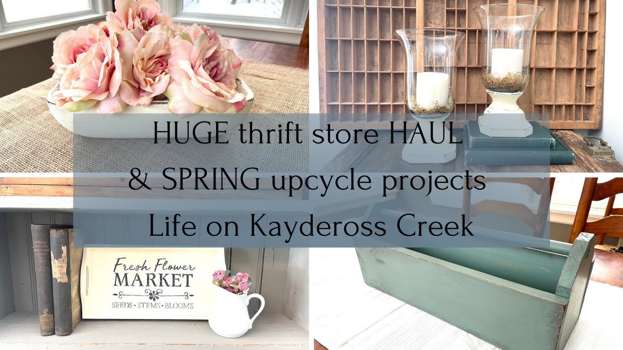 Huge thrift store hall and Upcycled projects for spring. YouTube
