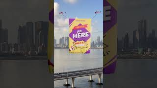 Mumbai Sea Link Helicopter Banner CGI Ad at ₹699 | 2 Hour Delivery | Only Poster Needed!
