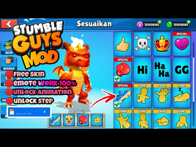 Stumble Guys mod menu v.037 APK unlimited money ☑️ 100% working ☑️ 