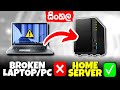 How To Convert OLD LAPTOP To Storage Server Sinhala ( FREE ) පරණ LAPTOP to Server High Speed Network