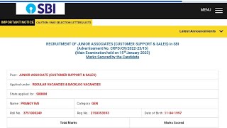 My SBI Clerk Mains Scorecard and Commitments