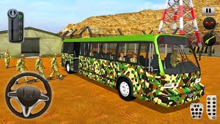 US Army Soldier Transport Bus Driving Simulator - Android Gameplay screenshot 3