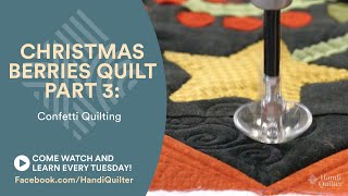 Christmas Berries Quilt - Part 3: Confetti Quilting
