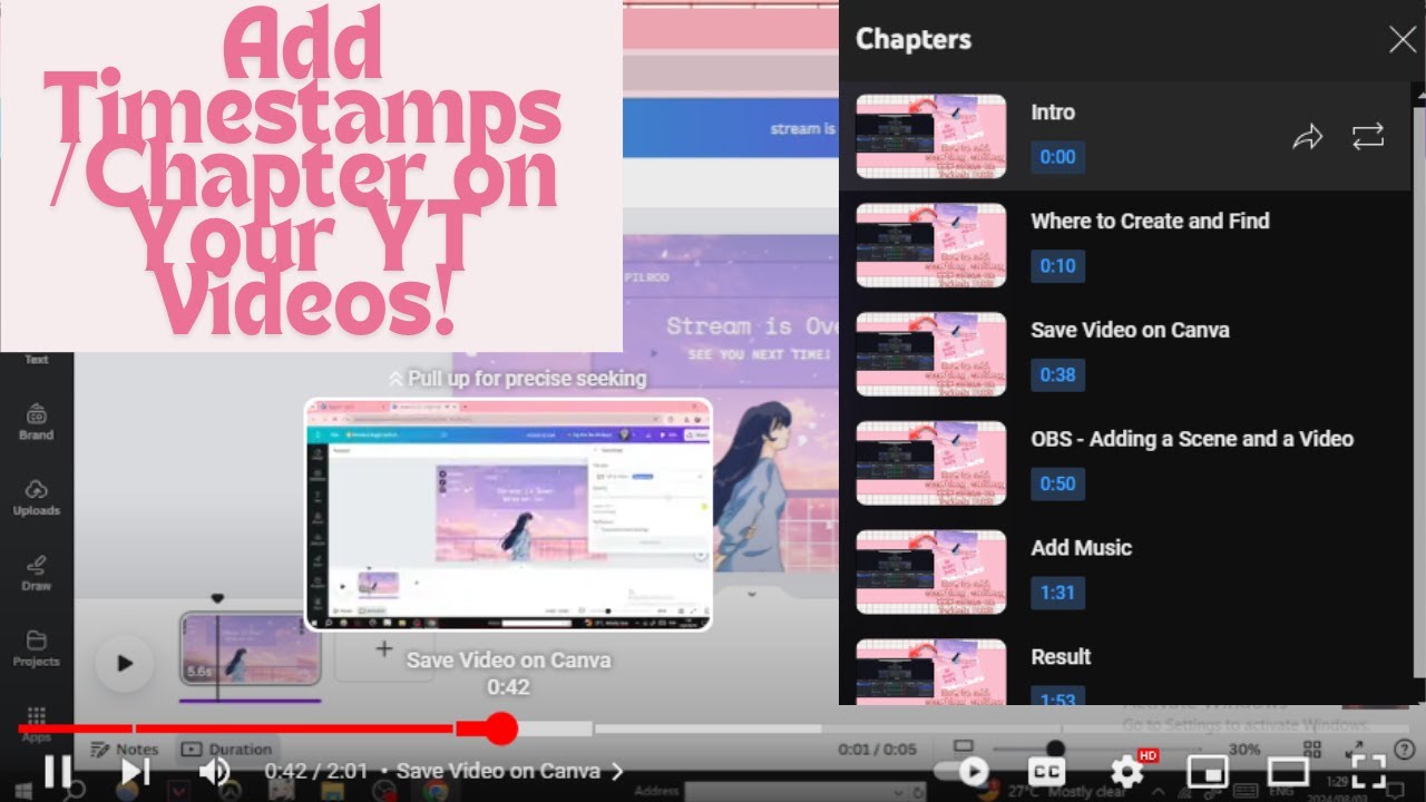 MAKE YOUR YT VIDEO LESS BORING BY ADDING CHAPTERS/TIMESTAMPS | Youtube ...