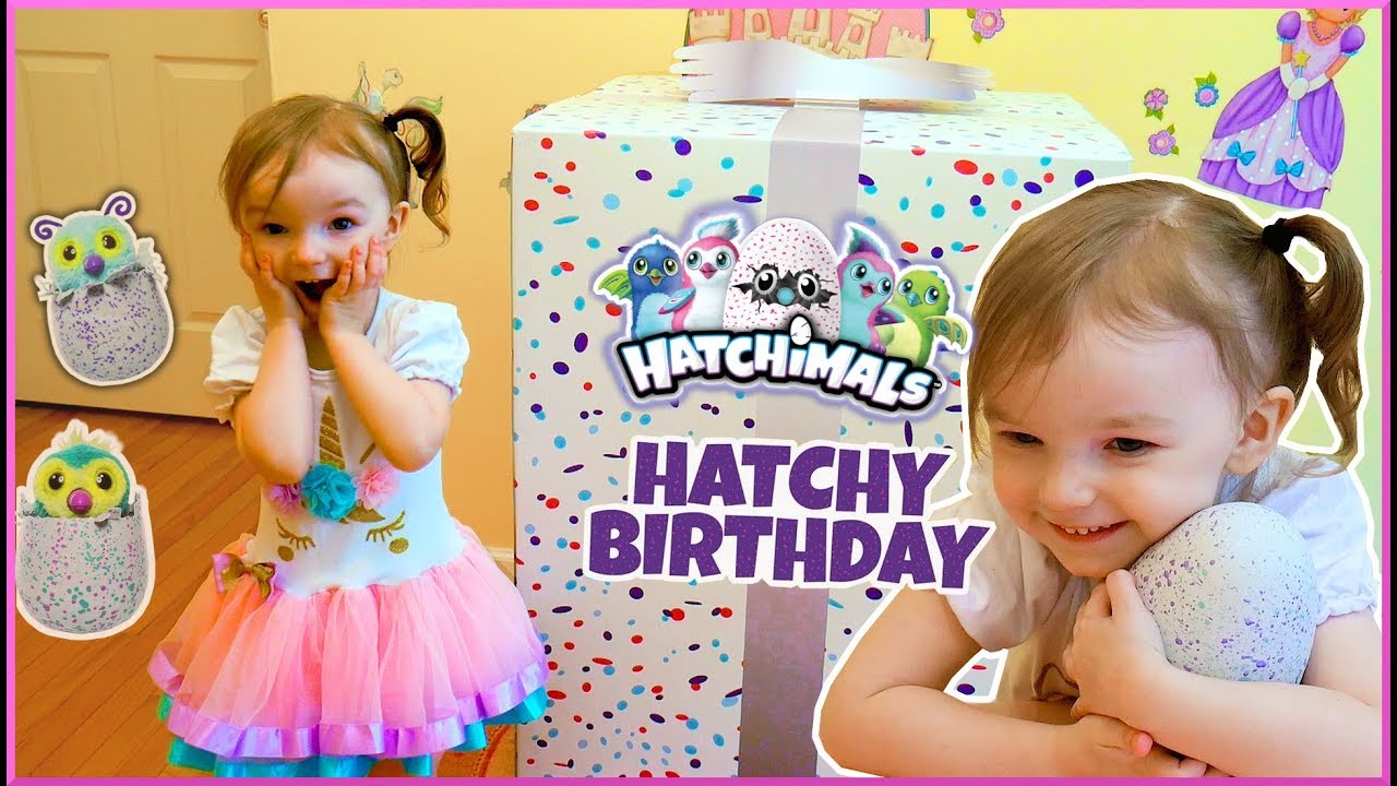 Kenzie's Giant Hatchimals Hatchy Birthday Surprise Gift!