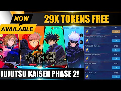 GET 29X FREE TOKENS 🔥/ JUJUTSU KAISEN PHASE 2 MOBILE LEGENDS BANG BANG  @SKYLERGAMINGMLBB