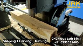 CNC Wood Lathe advanced 3 in 1 ( Wood Turning carving shaping Machine)