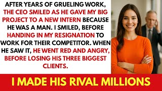 видео: Генеральный директор передал мой проект стажёру-мужчине. Мой уход разрушил его компанию. картинка: Генеральный директор передал мой проект стажёру-мужчине. Мой уход разрушил его компанию.