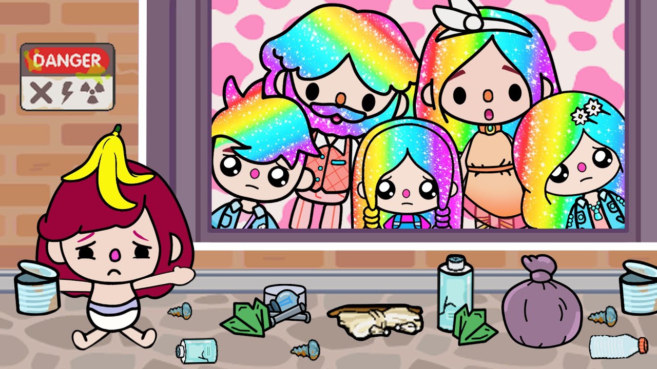 Меня Удочерила Семья с Радужными Волосами 🌈 Бедных Радужных Детей Удочерил Миллионер