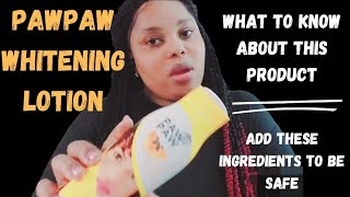 Reviews on Pawpaw whitening lotion #bleachingcream #whiteningcream #skincare
