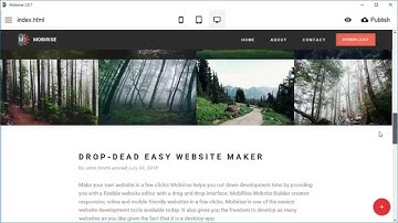 Creating a simple website - Mobirise Site Builder Software v2.8.7