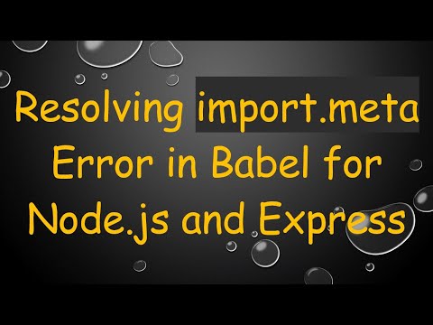 Resolving import.meta Error