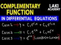 Complementary Function in Differential Equations | 2nd Order ODE Explained with Examples | M2