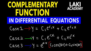 Complementary Function in Differential Equations | 2nd Order ODE Explained with Examples | M2