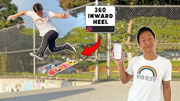 360 INWARD HEELFLIP | Trying YOUR Trick Requests!