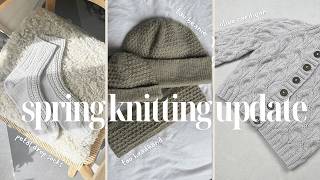 Spring Knitting Update No.1 | Tao Beanie, Petal Drop Socks, Olive Wrap, Ruffle Socks &amp; more