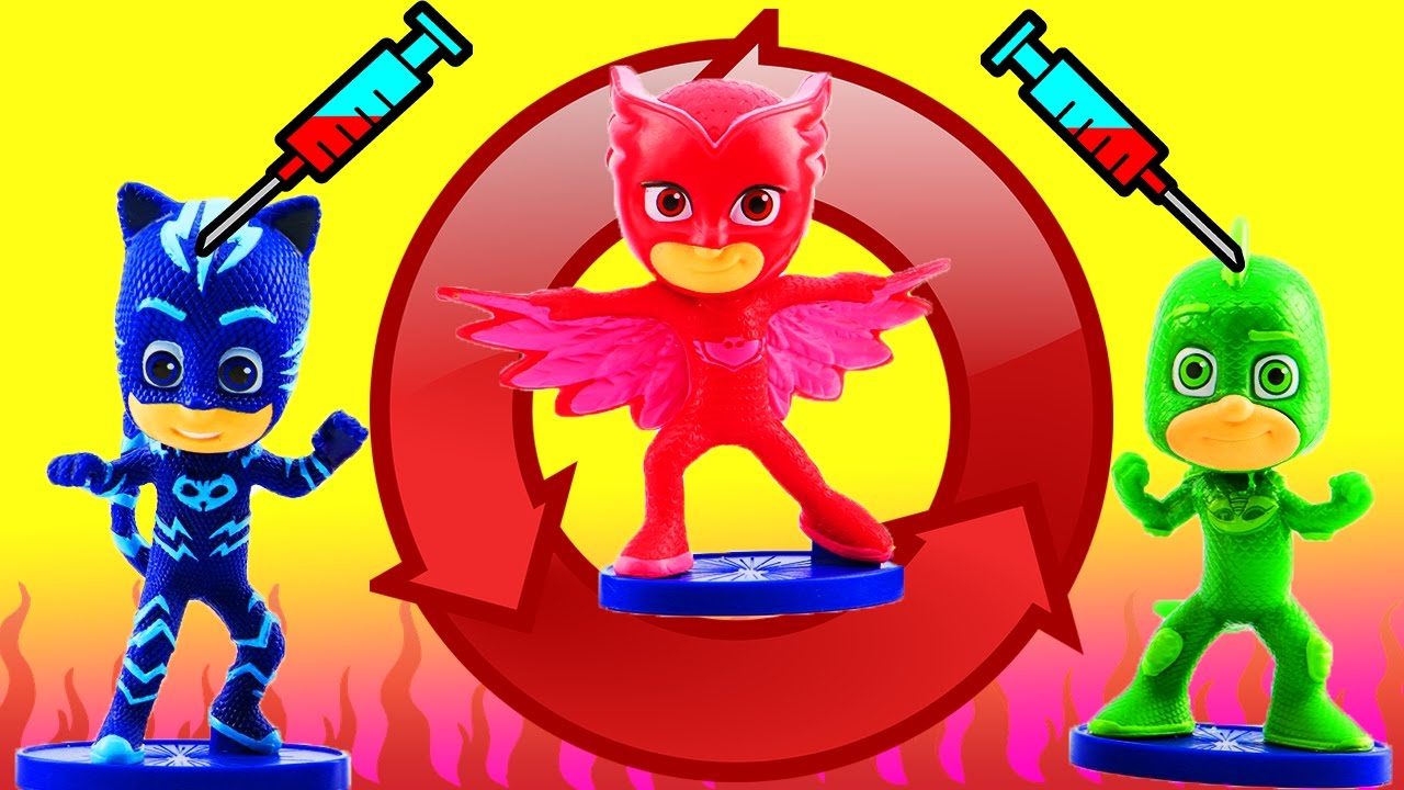 PJ Masks Transformation Color Learning Machine! Owlette, Catboy & Gekko ...