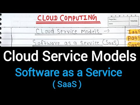 Lec-8 Cloud Service Models: Software as a Service (SaaS) With Example