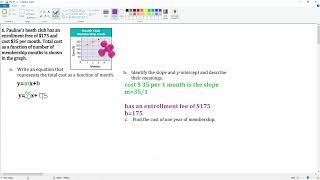 Chapter 4 #6 Analyzing a Linear Model scenario
