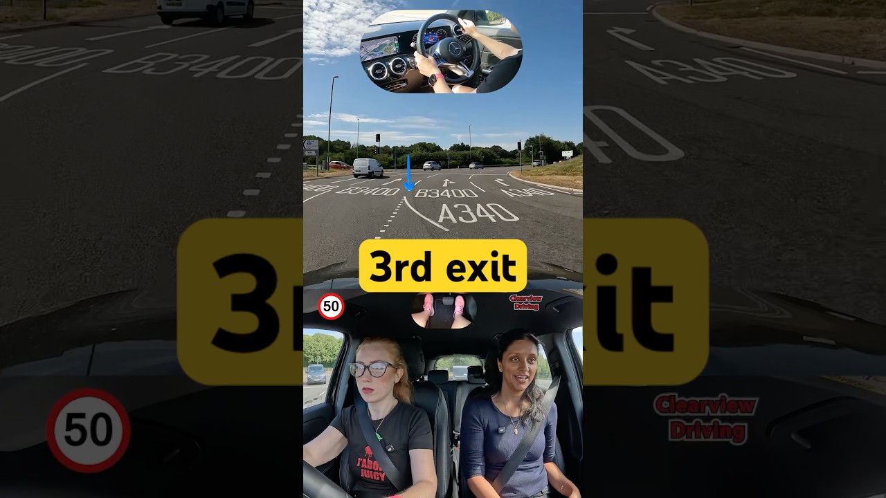 How to turn RIGHT 3RD EXIT #driving #london #car #pov #howto #learn #roundabout