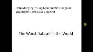 2 string manipulation, Regular Expressions, and Data Cleaning