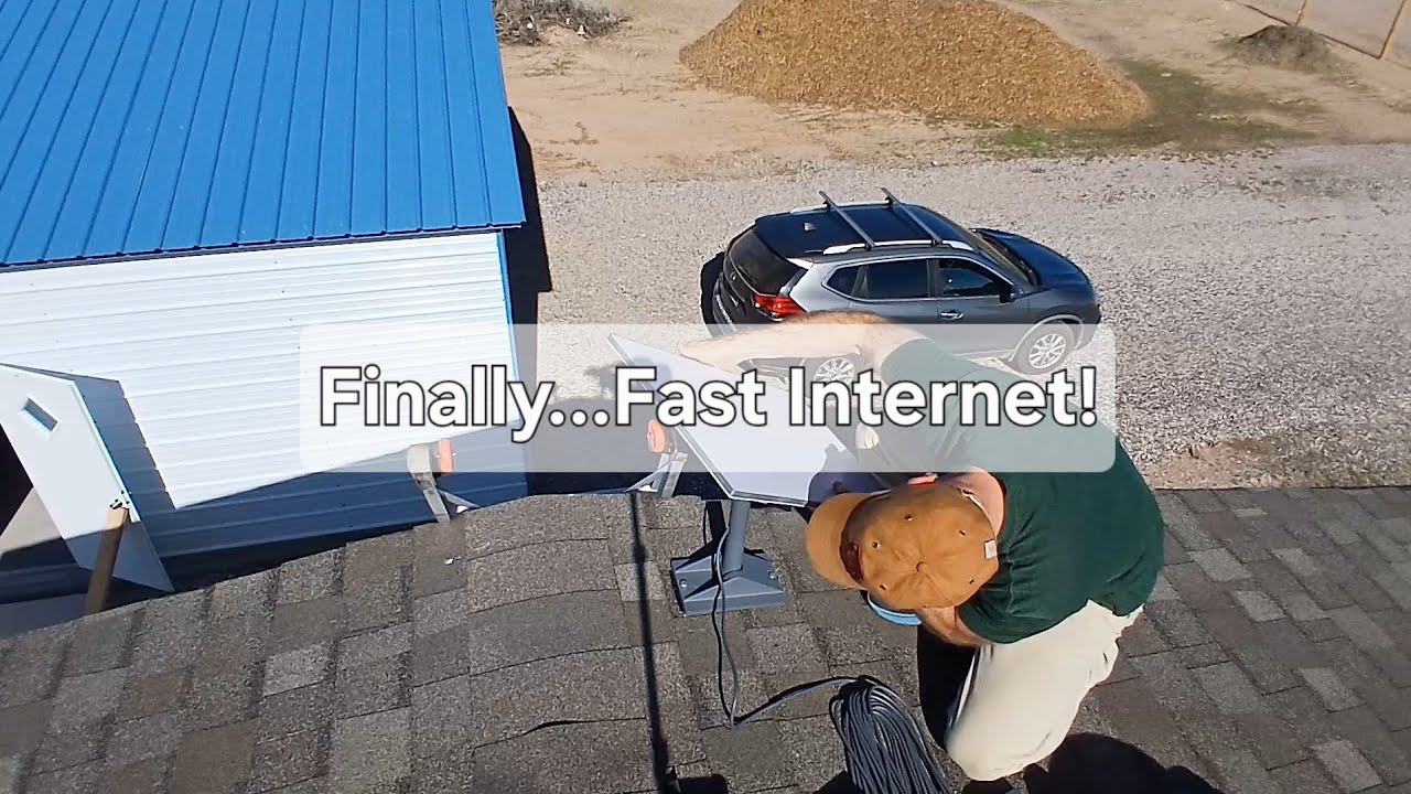 Starlink install for rural Internet. Money well spent. - YouTube