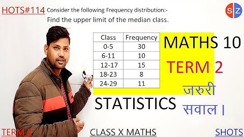 consider the following frequency distribution find the upper limit of the median class