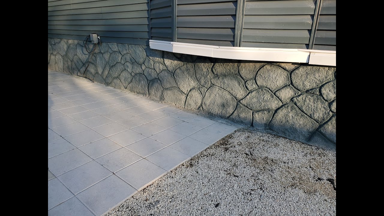 Fake Rock Stone Stucco Cheap Mobile Home Skirting How to do it yourself.