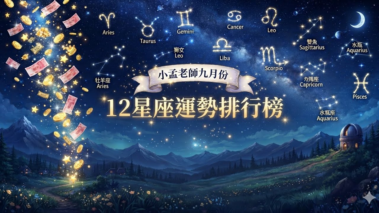 小孟老師九月星座運勢排行榜 縮圖