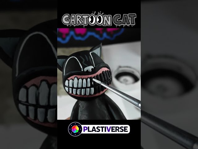 ¿QUIÉN es CARTOON CAT? (Friday Night Funkin Mods) Escultura Plastilina | PlastiVerse #Shorts class=