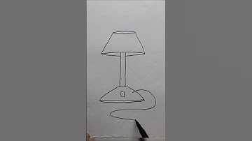 how to draw table lamp #shorts #satisfying #tablelamp #drawing
