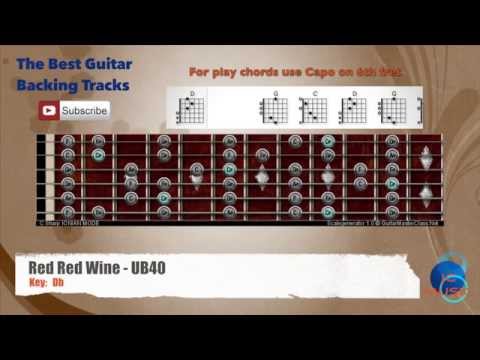 Red Red Wine - UB40 Guitar Backing Track with scale chart and chords