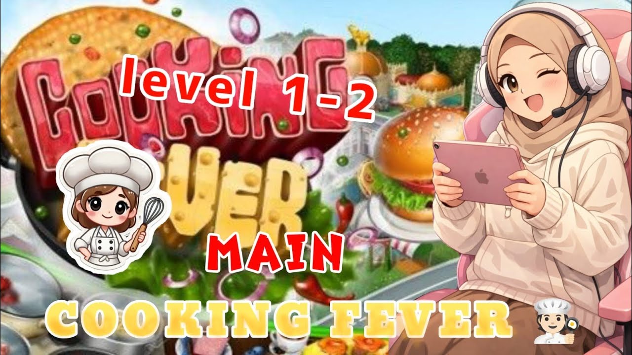 Bermain game COOKING FEVER 🧑‍🍳🍔  bagaimana keseruan aku main game ⁉️ || 