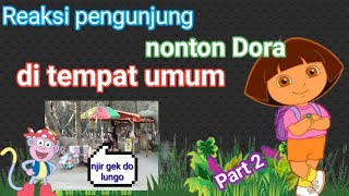 Sosial Experimen || Nonton Dora kampret di tempat umum, part 2