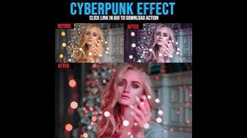 How to create this Cyberpunk effect and apply it to your own photo! 😱 #trending #shorts #photoshop