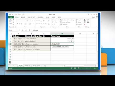 Round, RoundUp and RoundDown Functions in Excel 2013