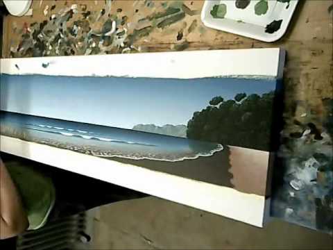 Painting a beach scene - Timelapse