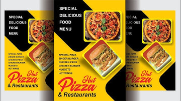 Mind Blowing Professional Creative Pizza Hut Flyer Design in Learn CorelDRAW