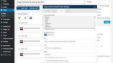 Easy Content and Social Panels (with Instagram) for Visual Composer