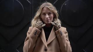 Leopard - Luxury Leather Gloves With Leopard Print For Women - Schwartz & Von Halen